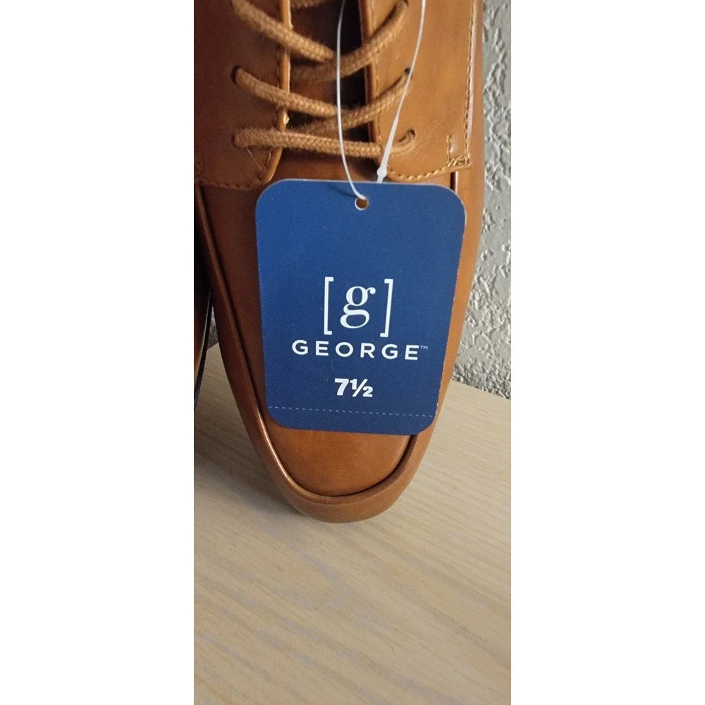 M GE Tommy‎ Dress Oxford Memory Foam Brown Size 7 1/2